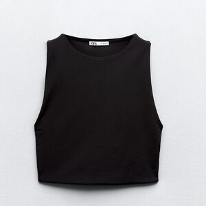 COPY - Zara Crop Top Halter Cotton ribbed fabric